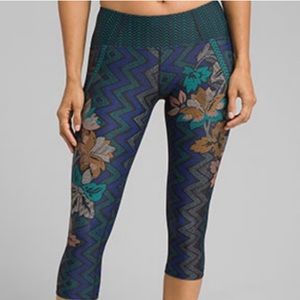 Prana Rai Swim Tight Medium Capri Leggings Floral